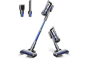Tikom V700 Cordless Vacuum Cleaner with 450W 33Kpa Powerful Suction, Up to 50 Mins Runtime, 1.3L Dust Cup, 6 in 1 Stick Vacuum Cleaner Good for Carpet, Pet Hair, Hard Floor, Blue