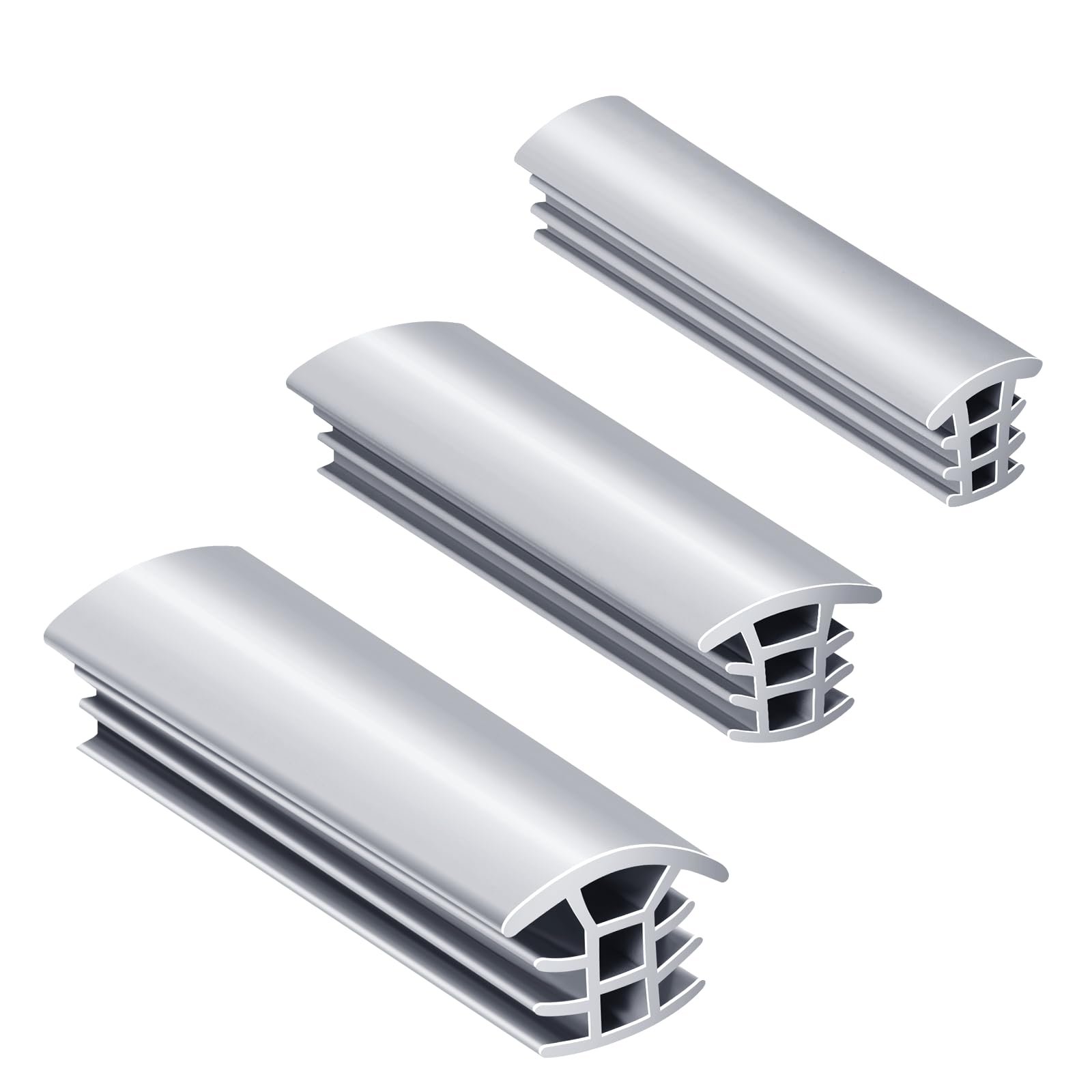 Photo 1 of Trial Pack Flexible EPDM Rubber Strip 1/2", 3/4" and 1" (100mm/3.94" Each) for Concrete Crack Repair and Replacement - Weather and Aging Resistant Expansion Joint Filler for Driveways and Sidewalks