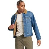 Goodfellow &amp; Co Men's Faux Shearling Lined Denim Trucker Jacket -