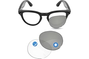 Glintbay Replacement Lenses Compatible with Ray-Ban Meta Lenses RW4009 50mm & Gen 2 RW4013 50mm Photochromic Clear 50mm Headliner Classic Upgrade Accessories,Smart Eyeglass Lenses for Women & Men
