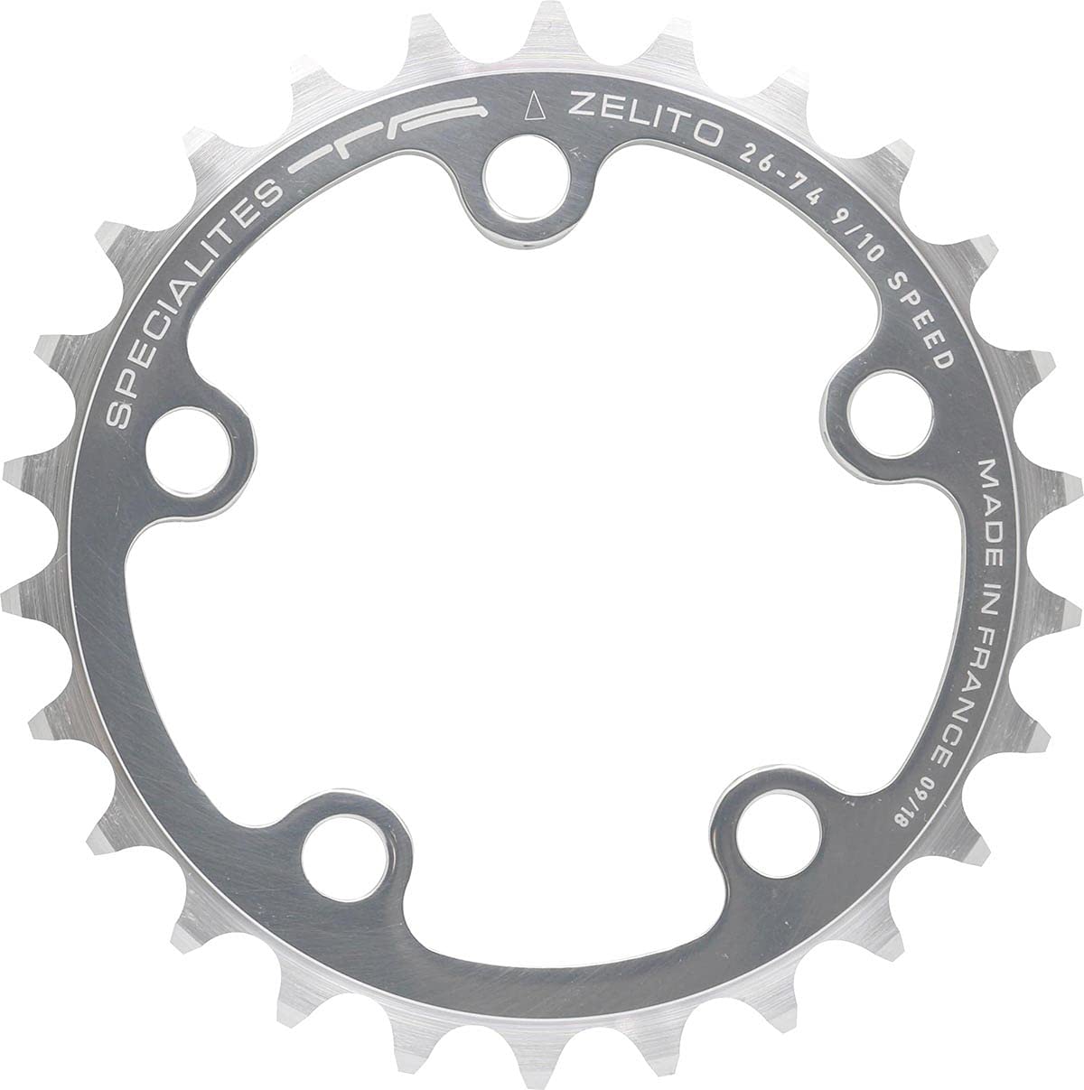 Spécialités TA Zelito Triple 74pcd 8/9/10 Speed Chainring, Inner 32t, Silver