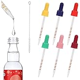 6Pcs Glass Dropper Pipettes for SodaStream Bubly Bubbly Drops | 1ML Graduated Droppers with Leak-Free Tips - Compatible with 