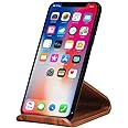 SAMDI Cell Phone Stand, iPhone Wood Dock: Cradle, Holder for Switch All Android Smartphone, iPhone 6 6s 7 8 X Plus 5 5s 5c Accessories Desk - ( Black Walnut )