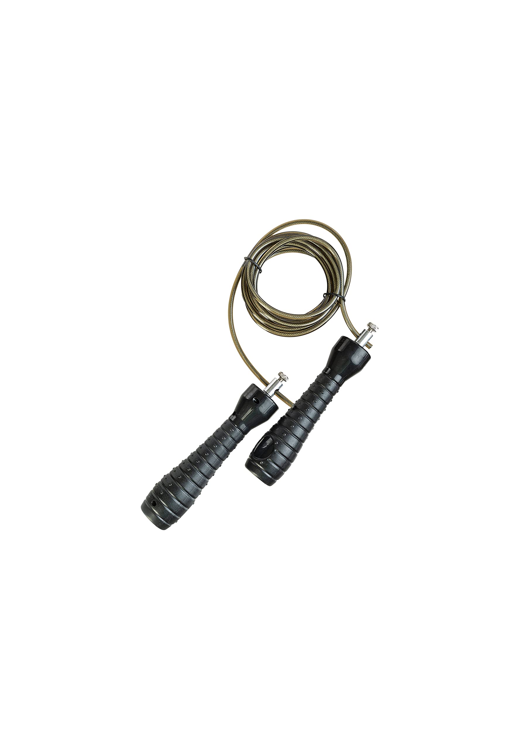 Endurance Unisex skipping rope with ergonomic handles, 1001, black, one size