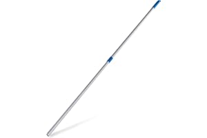 Carlisle FoodService Products Aluminum Mop Handle, Flat Handle for Cleaning, 43 to 70 Inches, Silver