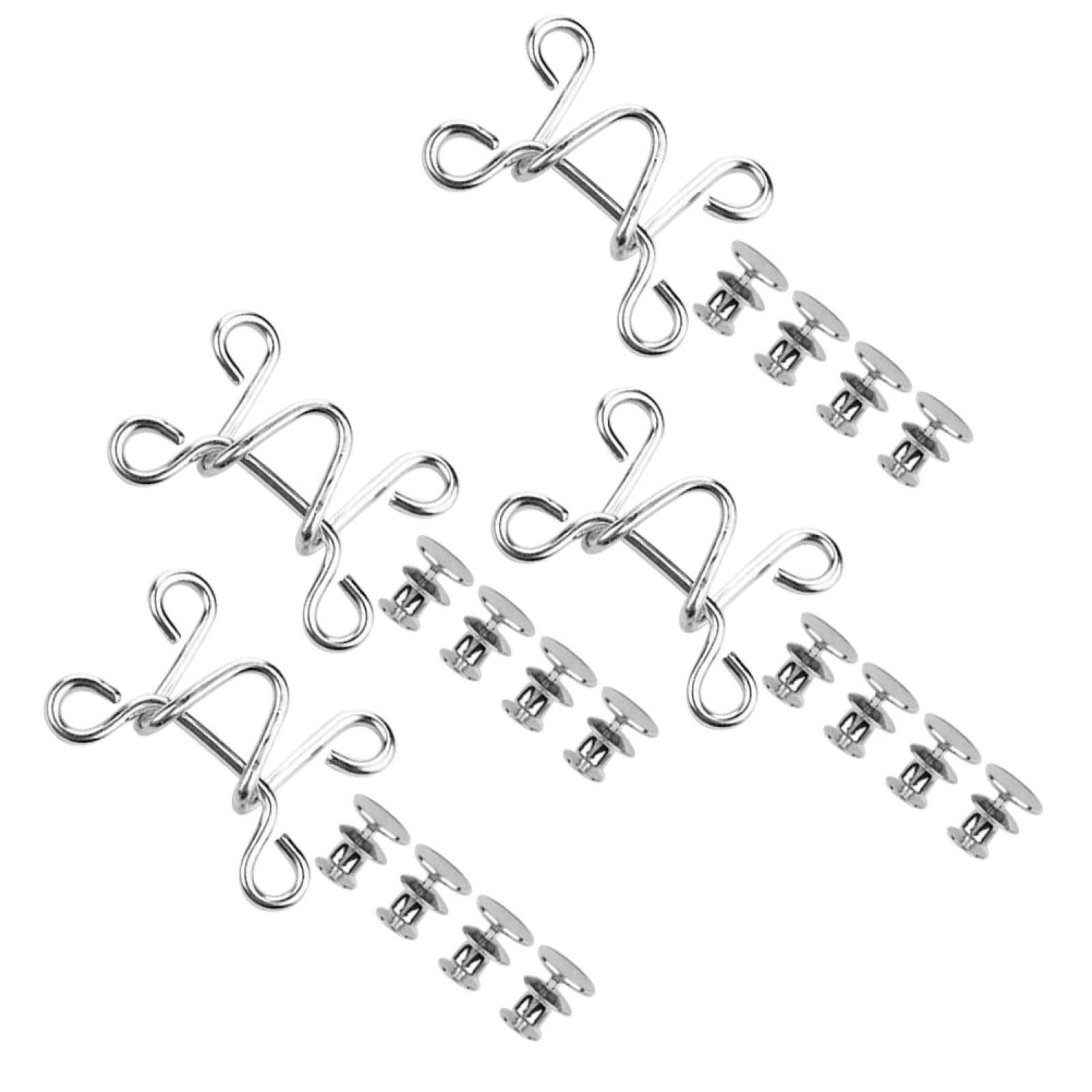 KESYOO 4Sets Jeans Buttons Fit Pants Buckles Detachable Thin Waist Buttons Replacement No Sewing Instant Buckles for Reduce Pants Waist