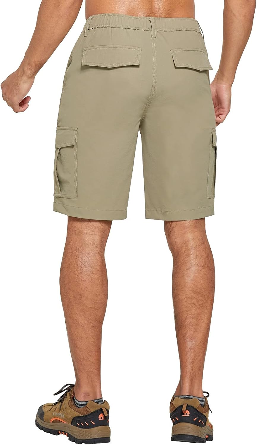Mens Hiking Shorts Classic Relaxed Fit Stretch Cargo Casual with Multi Pockets Water-Resistant UPF Big and Tall Sizes: Clothing
