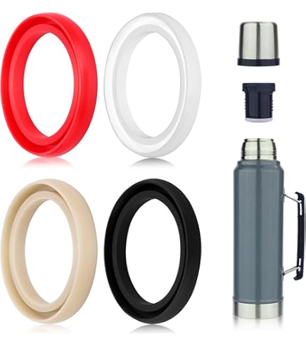 6pcs Bottle Seal Rings For Thermos FUNTAINER - Silicone Lid Gaskets Replacement Parts