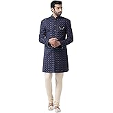 KISAH Men's Sherwani Set - Traditional Indian Ethnic Wear for Men - Ideal for Weddings, Festivals & Celebrations