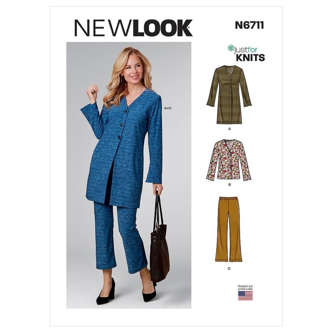 New Look Sewing Pattern Misses' Cardigans & Pants N6711 8-20