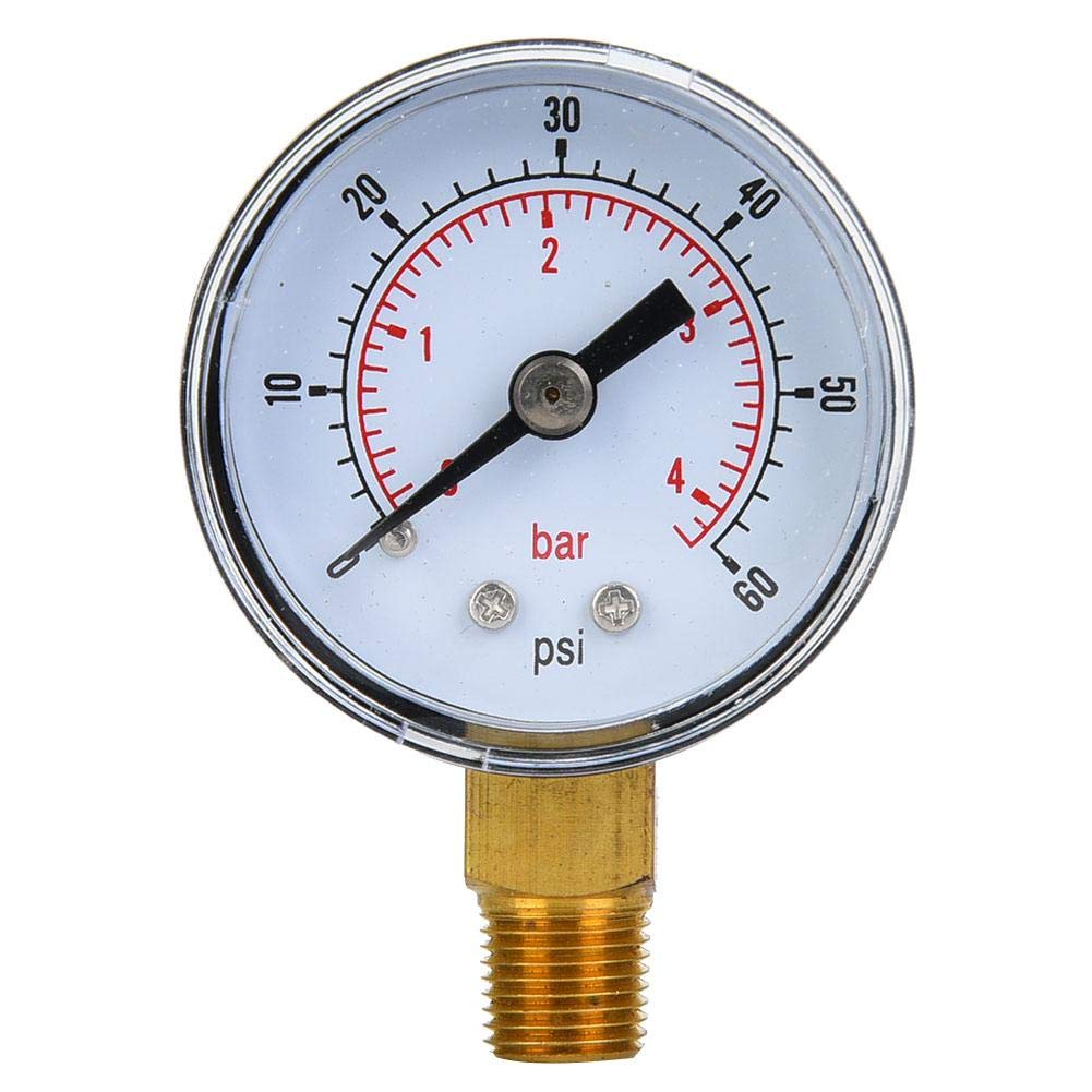 1/8inch BSPT Mechanical Pressure Gauge Manometer for Air Oil Water (060psi,04bar) Amazon.co