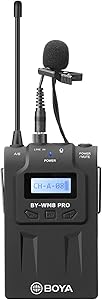 BOYA TX8 Pro Dual-Channel Wireless Bodypack Transmitter Unit with Omnidirectional Lavalier Mic for The by-WM8 PRO Wireless Lavalier Microphone System