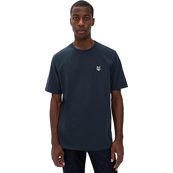 Amazon.com: Maison Kitsuné Men's Fox Head Patch Classic Tee-Shirt