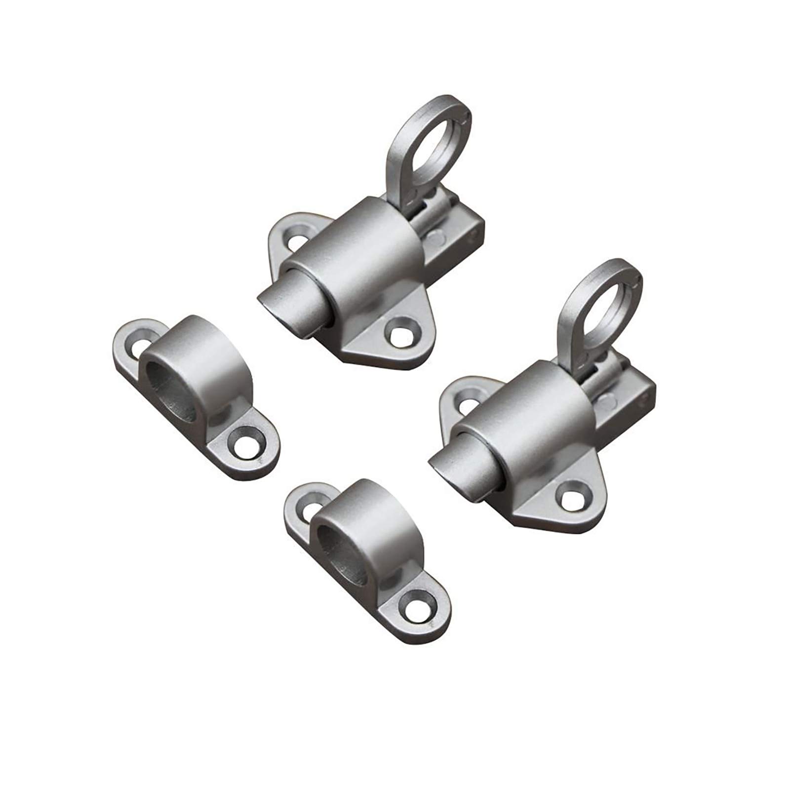 Zhi Jin 1Pc Small Thick Slide Barrel Door Bolts Window Latches Gate Lock Security Guard Silver Gray