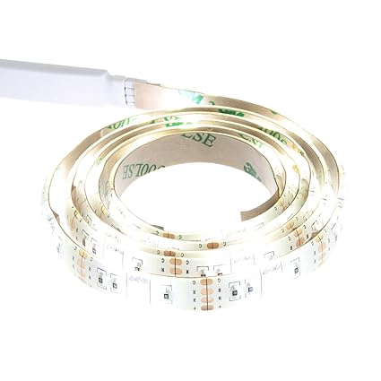 Smartfox LED Strip Leuchtstreifen Lichtband Leuchte Deko 200cm batteriebetrieben selbstklebend in weiß