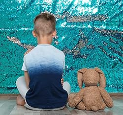 Sensory Wall Sequin Flip Fabric for Kids,5Yard