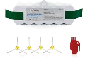 Tenergy iRobot Roomba Battery 4500mAh Replacement NiMH Battery for Roomba 500, 550, 560, 580, 600, 614, 630, 650, 660, 700, 770, 800, 880, 900, 980 Series and More