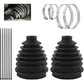 2PCS Upgrade Larger CV Boot Repair Kit,Rubber Anti-Dust CVs Axle Boots Repair Kit with CVs Boot Clamp &amp; Cable Ties,Universal Tie Rod Boots for Most Cars Trucks SUVs (2PCS)