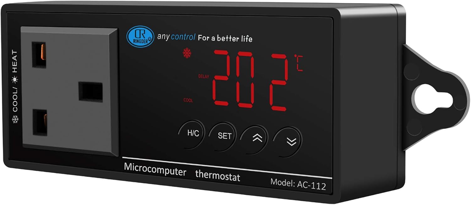 NICREW Digital LED Heating and Cooling Temperature Controller, Reptile