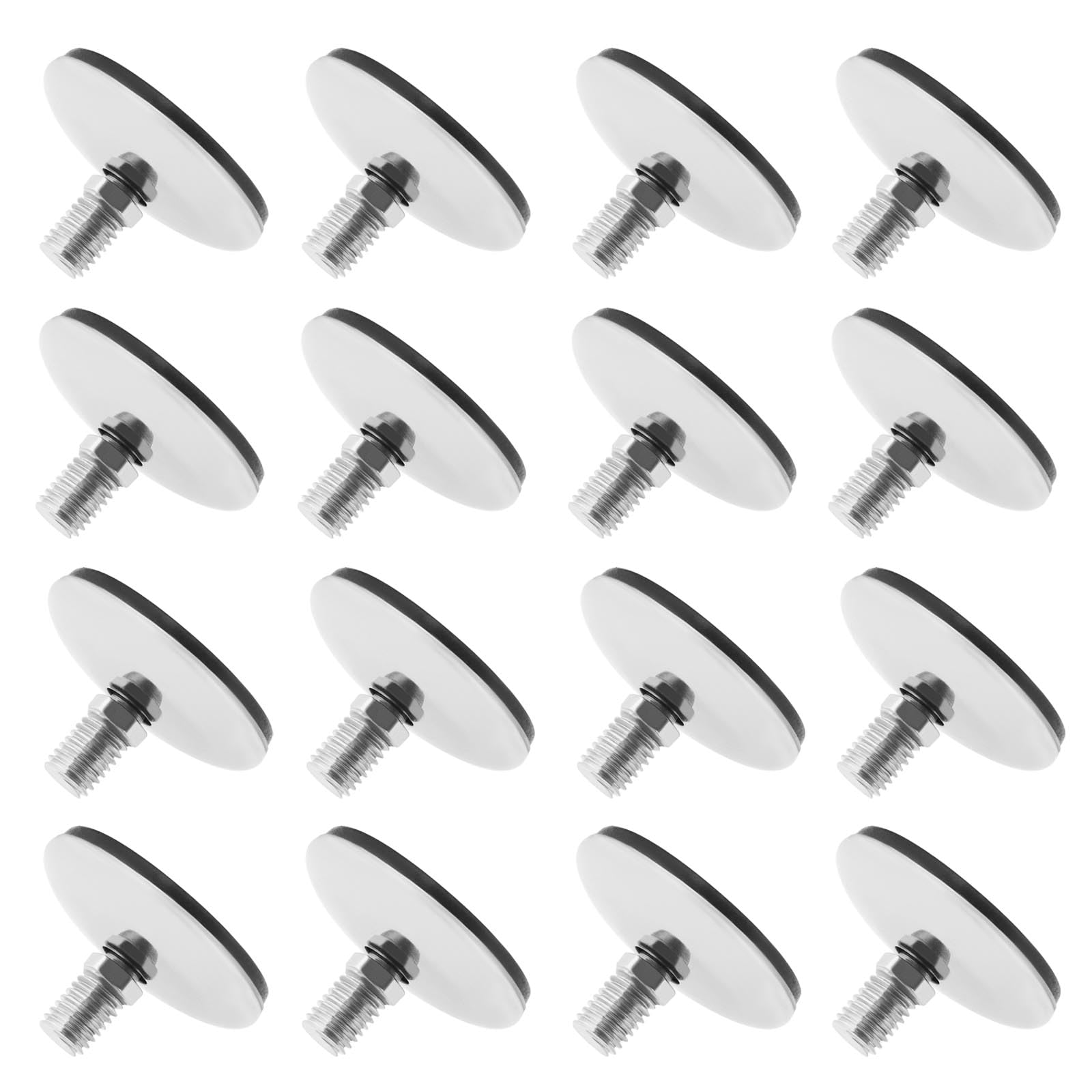 VGOL 16PCS M10 Adjustable Furniture Feet Furniture Adjustable Feet Screw Feet Diameter 48mm Height 30.6mm Height Adjustable Screw for Sofas Chairs Tables