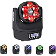 6x15W Mini Bee Eye Moving Head DJ Light, 90W LED RGBW Stage Light Rotate Beam Spot Effect, DMX Sound Activated Remote Control for Parties Wedding Bar Church Show (RGBW 4in1)