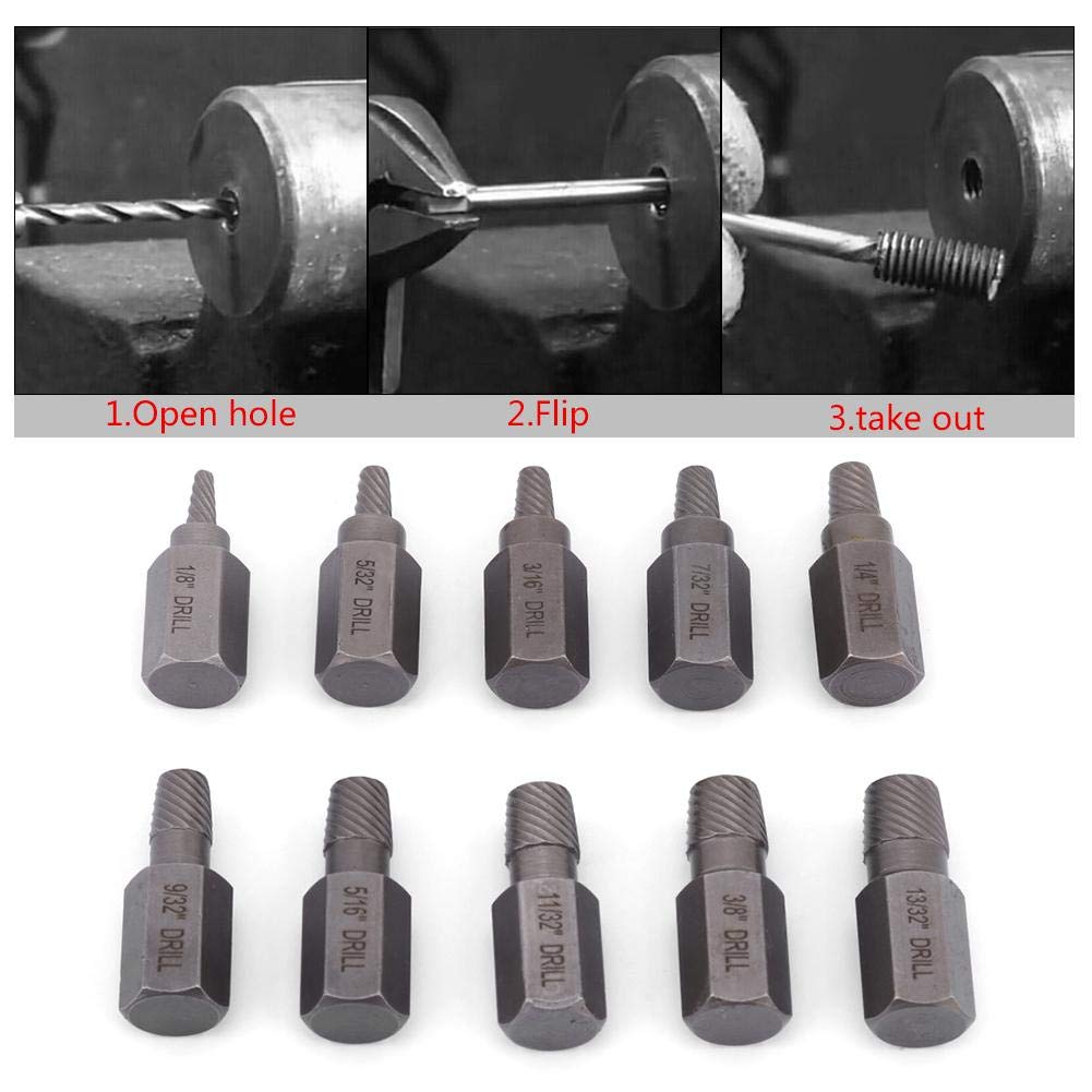 Hex Head MultiSpline Screw Extractor Set, Screw Remover Tool Screw