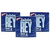 Jabon REY - Laundry Bar Soap 300 g &ndash; Heavy Duty Stain Remover Bar for Hand Washing Clothes, Multipurpose Laundry and Household Cleaning Soap &ndash; 3 Pack