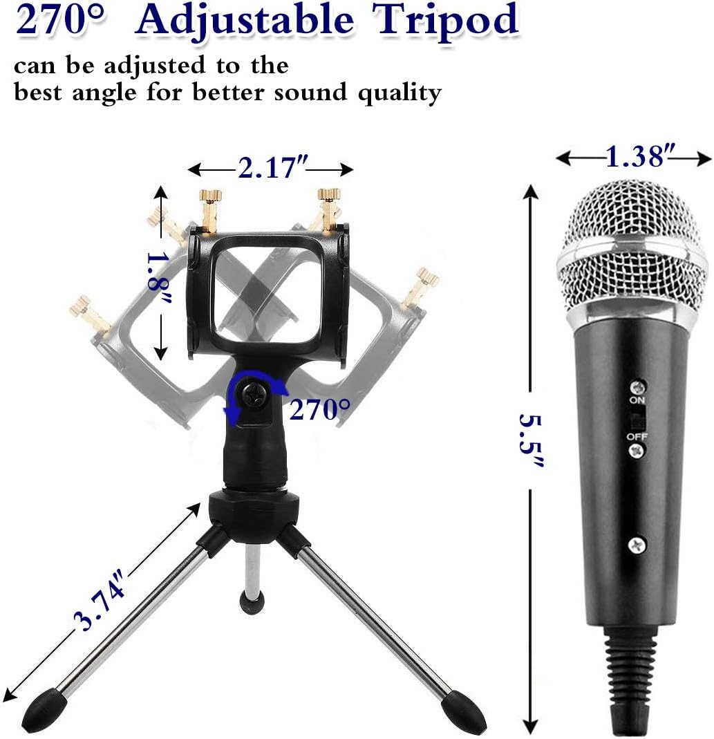 Condenser Microphone for Computer Studio Recording Podcast Microphone with Pop Filter 3.5mm Plug and Play PC Phone Microphone for Skype YouTube Voice Overs Gaming Mic: Home Audio & Theater