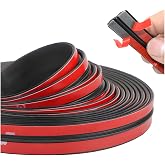 BESULEN 26 Ft Car Windshield Weather Stripping, 14mm+19mm As a Set | T Shape Adhesive Rubber Seal Strip, Auto Sunroof Sealing Gasket, Front Rear Windshield Trim Leak Sound Proofing Weatherstrip