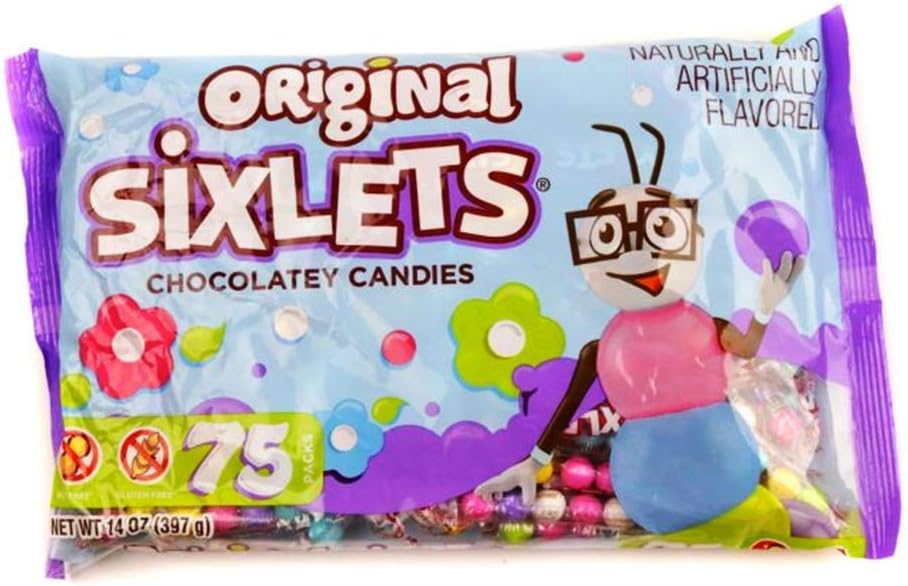 Sixlets Chocolately Chocolate Candy Coated 14 OZ Assortment (2)