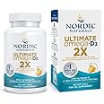 Nordic Naturals Ultimate Omega 2X with Vitamin D3, Lemon Flavor - 60 Soft Gels - 2150 mg Omega-3 + 1000 IU D3 - EPA & DHA - Brain, Heart, & Immune Health - 30 Servings