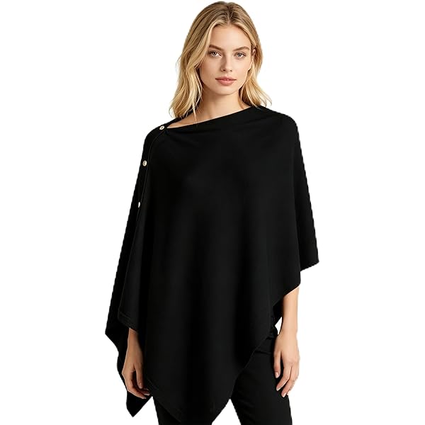 styleBREAKER poncho met vierkant rechthoekig ruitjespatroon, cape
