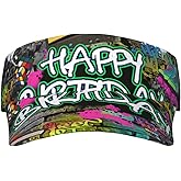 Today is My Birthday Print Sun Visor Hats for Women Men Wide Brim Visors Foldable Beach Birthday Girl Summer Beach Hat