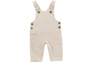 YOKJZJD Newborn Infant Baby Boy Girl Fall Winter Suspender Pants Overalls Corduroy Bib Pants Trousers with Pockets