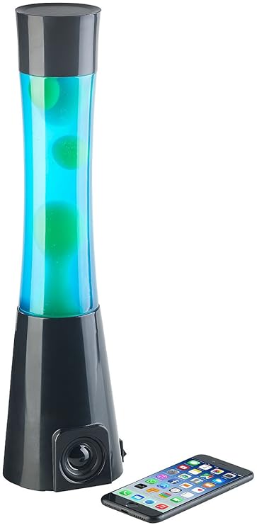 Lunartec Speaker: Lavalampe grün/blau mit 10-Watt-Lautsprecher, Bluetooth 4.1 und AUX-In (Lavalicht)