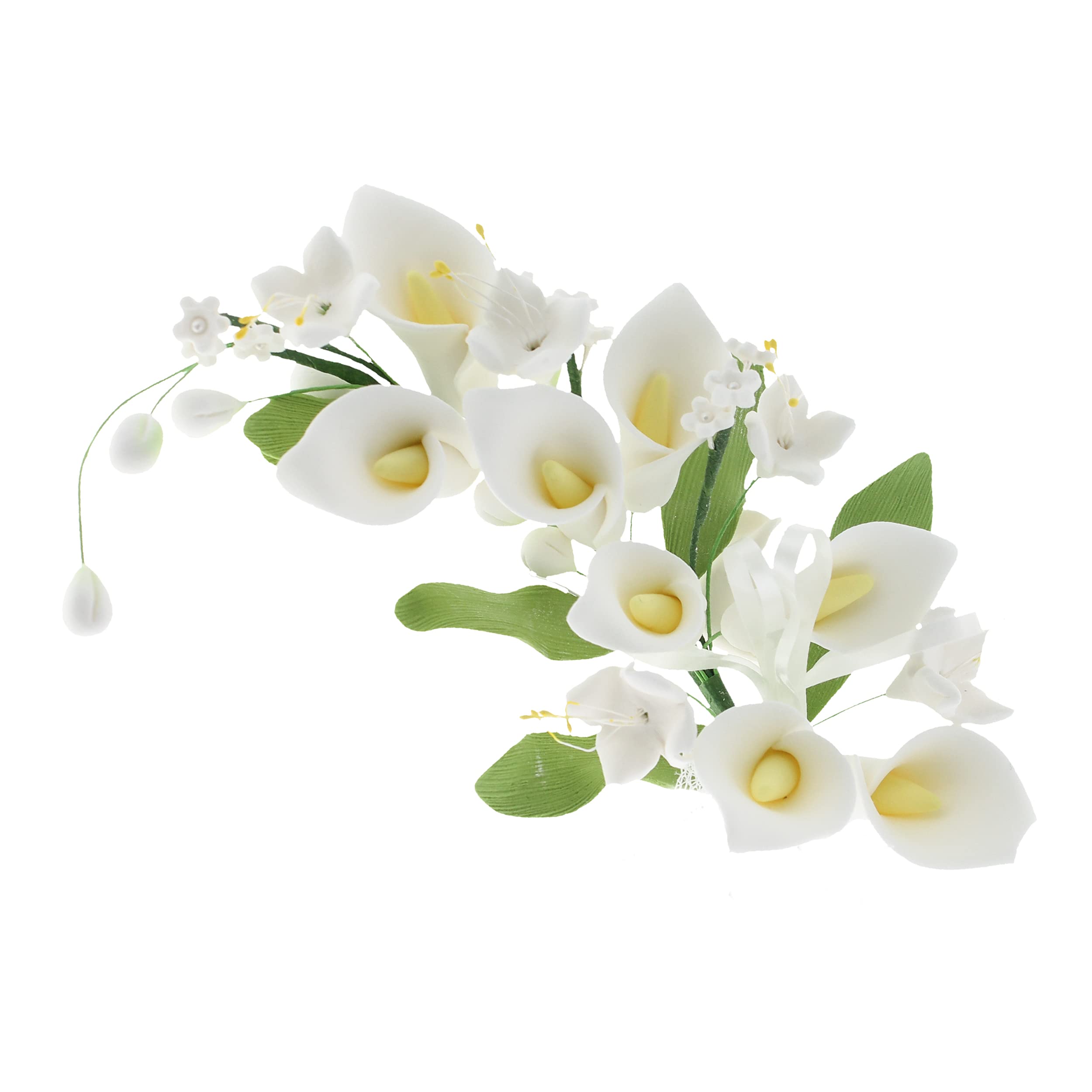Photo 1 of Global Sugar Art Calla Lily Cascade Sugar Cake Flowers Cake Topper Spray, White, 1Count by Chef Alan Tetreault