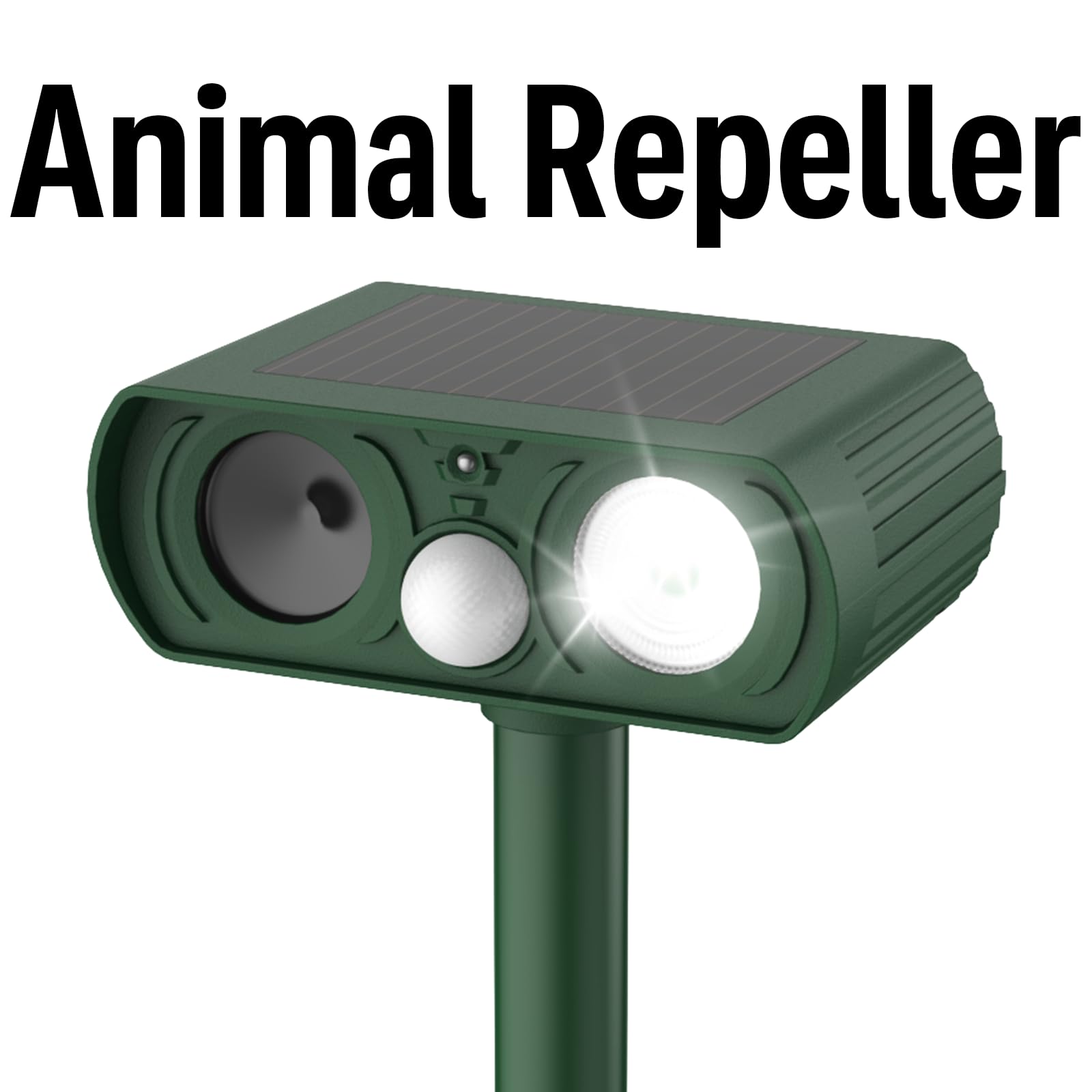 Photo 1 of Solar Ultrasonic Animal Repellent, Deer Repellent Devices Waterproof with Motion Detection, Cat Repellent Outdoor Squirrel Skunk Rabbit Raccoon Dog Mouse Deterrents Animal Repeller for Yard Patio