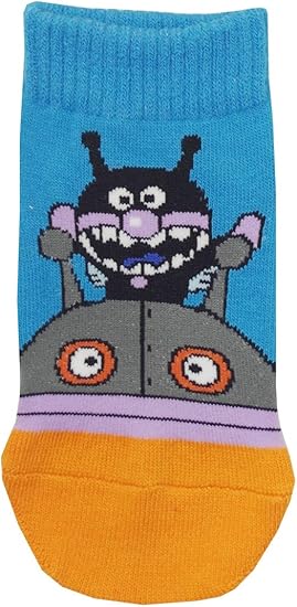 amazon アンパンマン キッズ 乗り物 柄 キャラクター くるぶし 丈 ソックス 13 19cm 子供 靴下 ばいきんまんとだだんだん 靴下 ソックス 通販