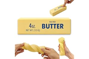 Butter Squishy Slow Rising Stress Toy, Aglacynorath 1 Pack Realistic Butter Stick Squeeze Toy, PU Foam Fidget Toy for Anxiety