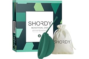 SHORDY Reusable Menstrual Disc (Small), 100% Medical-Grade Silicone, Flexible & Leak-Free Period Disc, Eco Friendly Feminine Hygiene & Care | Tampons, Pads & Cups Alternative (Green)
