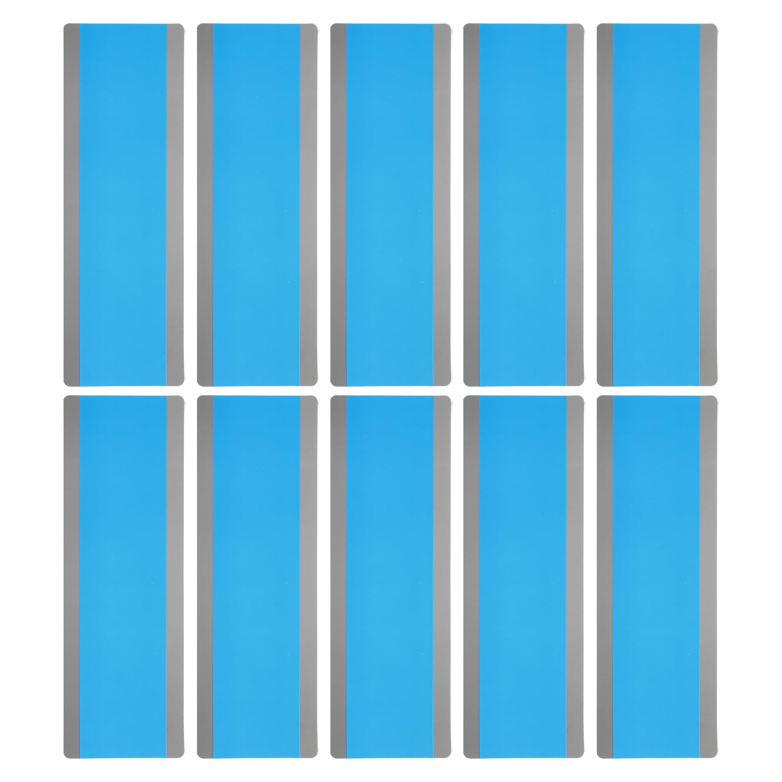 PATIKIL Guided Reading Strips, 10pcs Tracking Highlight Colored Overlay Bookmark Reduce Visual Stress Teacher Teaching Supplies for Classroom, Blue 19x7cm