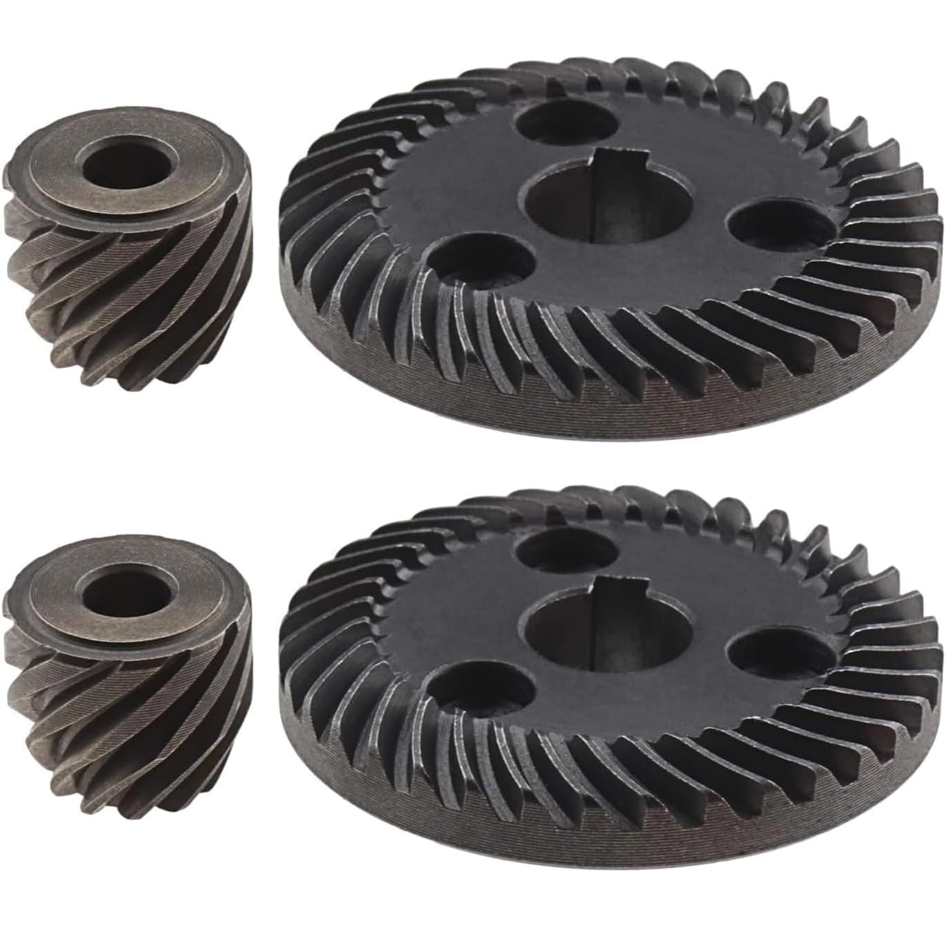 2 Sets 36-Teeth Gear 11 Tooth Spiral Bevel Pinion Angle Grinder Electric Tool Compatible with Makita 9553-9555 9557 9558 Replacement Part