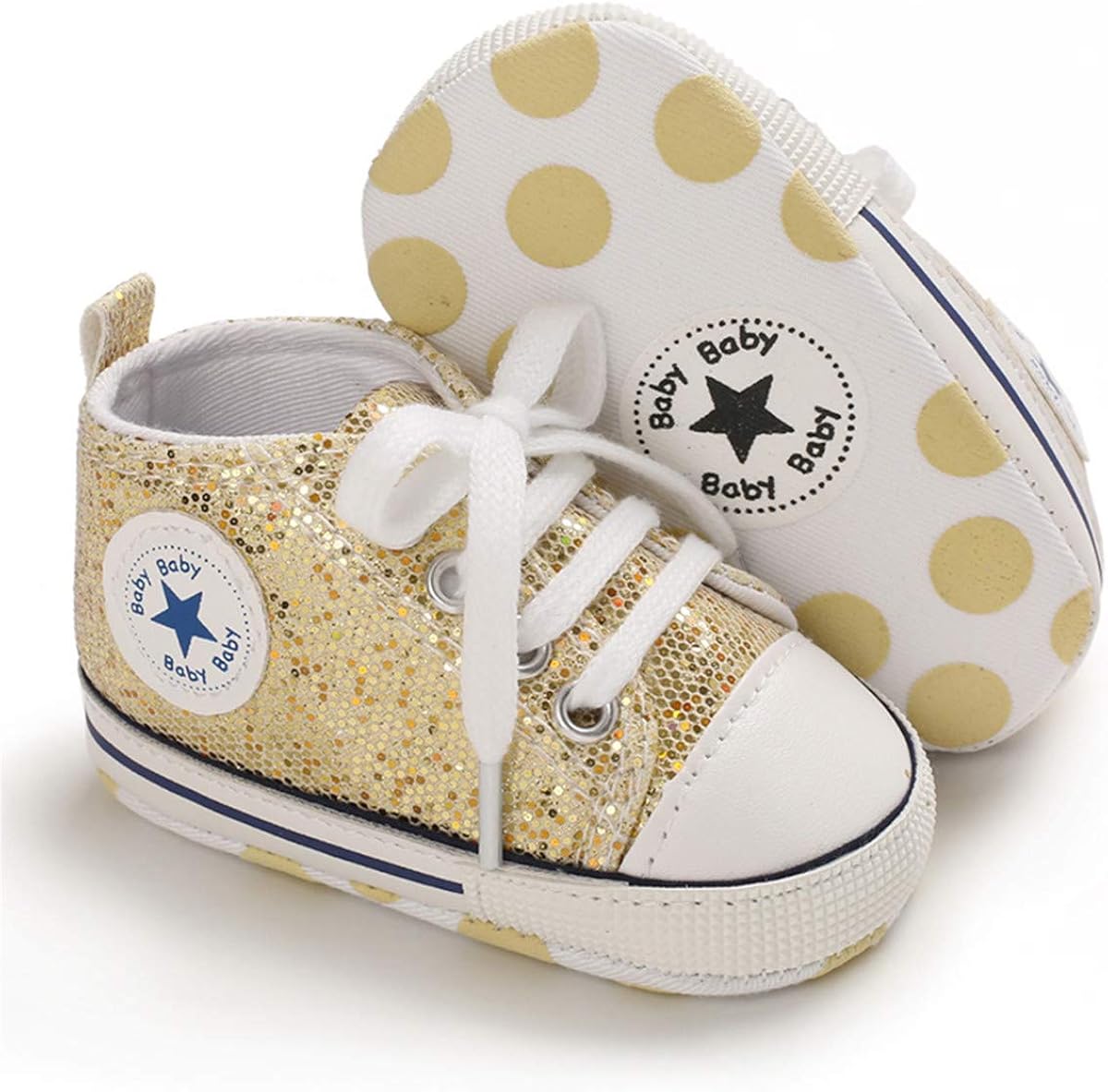  | ENERCAKE Baby Boys Girls Shoes Toddler High-Top Ankle Canvas Infant Sneakers Soft Sole Newborn First Walkers Crib Shoes | Sneakers