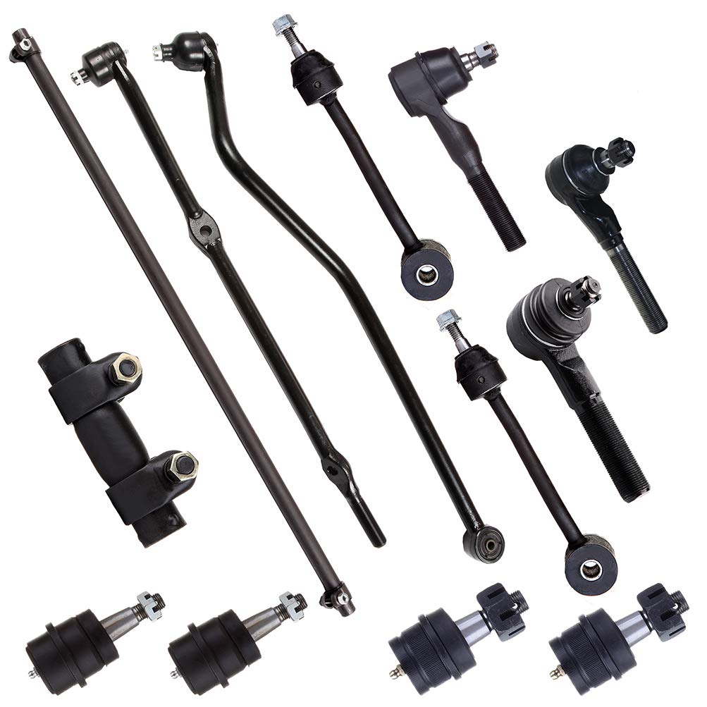 Photo 1 of ***MISSING 2 PIECES*** SOSOPART 13pc Set Front Suspension Kit Ball Joint Sway bars Tie Rod End Adjusting Sleeve Track Bar Replacement for Jeep for Wrangler