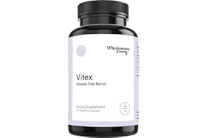 Wholesome Story Organic Vitex Chasteberry Supplement for Women | Hormone Balance, Fertility Support & Period Regulation | Vitex Berry Agnus Castus Extract | 120 Capsules | Chaste Tree Berry