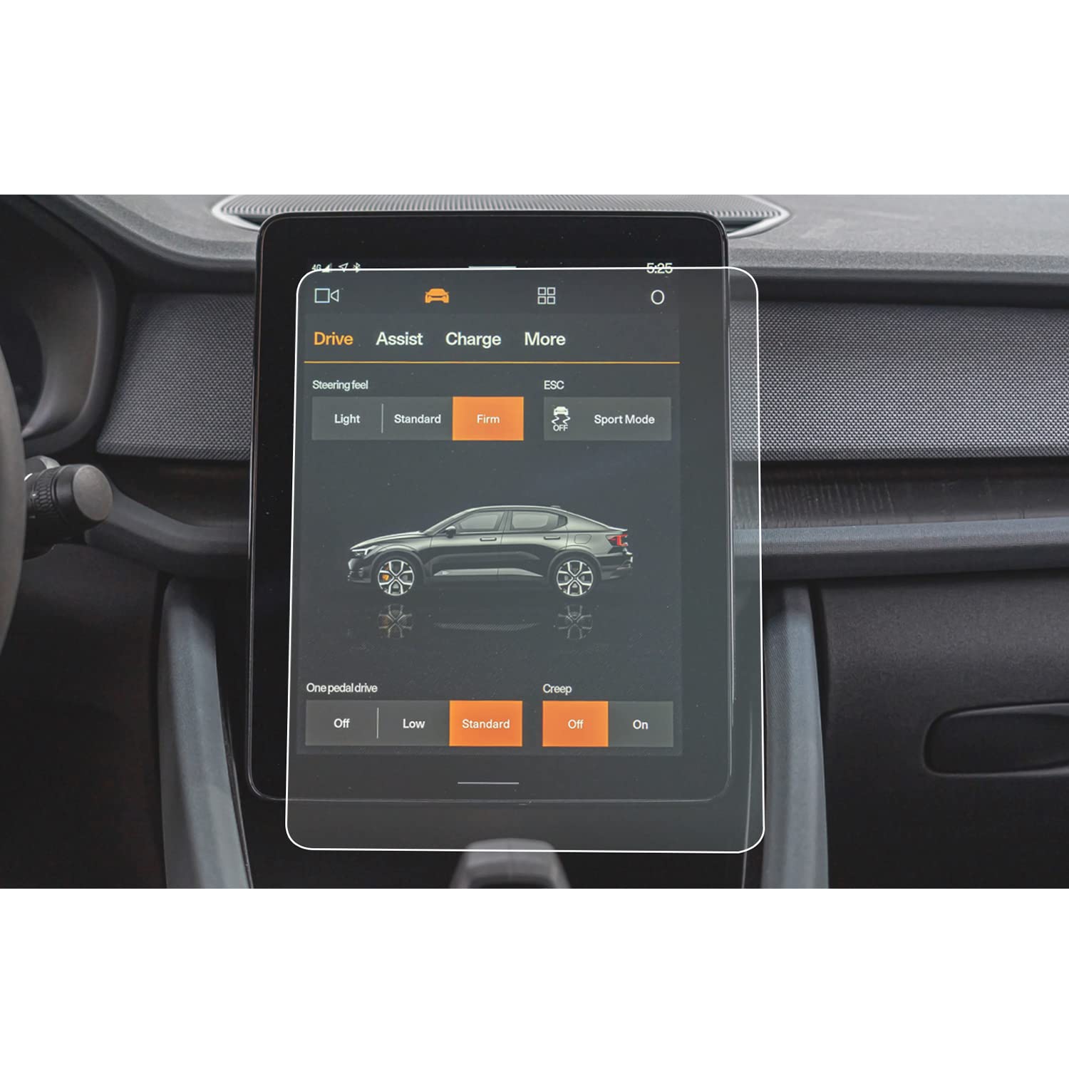 CDEFG Polestar 2 2021 2022 Navigation Protective Film 4H Scratch-Resistant 11.2 Inch GPS Transparent Screen Protector Car Navi Film Accessories Pack of 2