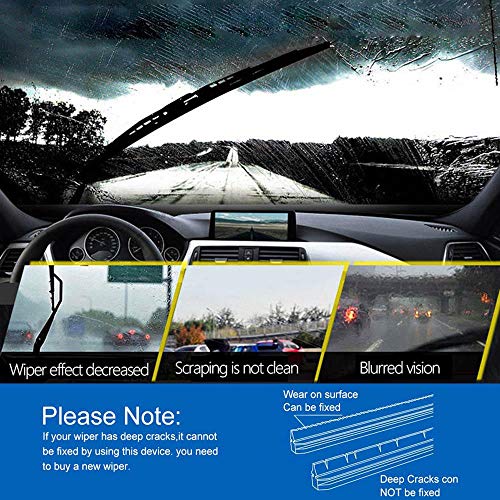 Leegoal Auto Wiper Repair, Car Wiper Blade Repair Tool, Universal Car Wiper Restorer with Keychain - Thumbnail 3