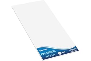 Mega Format Expanded PVC Plastic Sheets - 18" X 24" White Rigid Sheet for Crafts, Signage, & Displays - Sintra, Celtec PVC Board - Waterproof for Outdoors Use - 1/4" 6mm Thick - 1-Pack-White