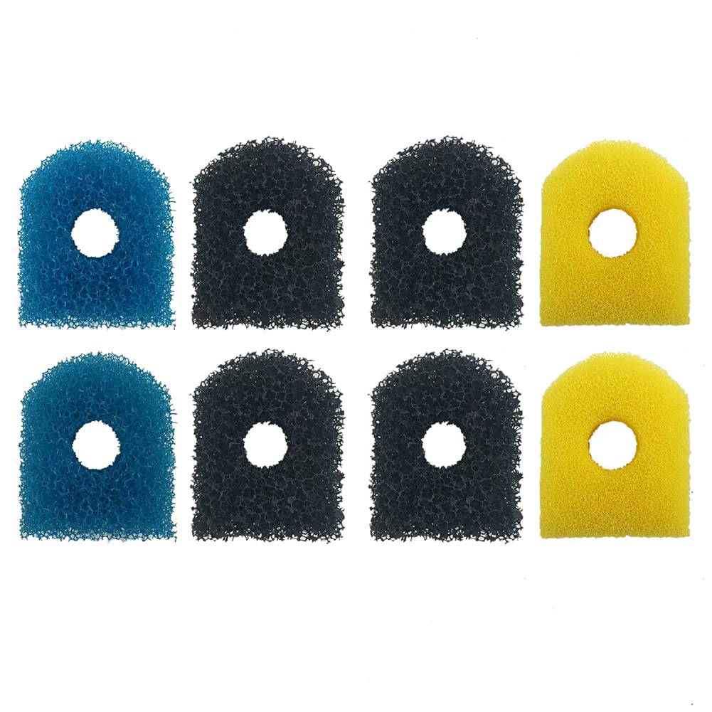 Photo 1 of FUMAK Aquarium Replacement Filter Sponge, Fish Tank Filter Replacement Parts, 8 Sponge Blocks(2 x Coarse Sponge, 2 x fine Sponge, 4 x Carbonized Sponge)