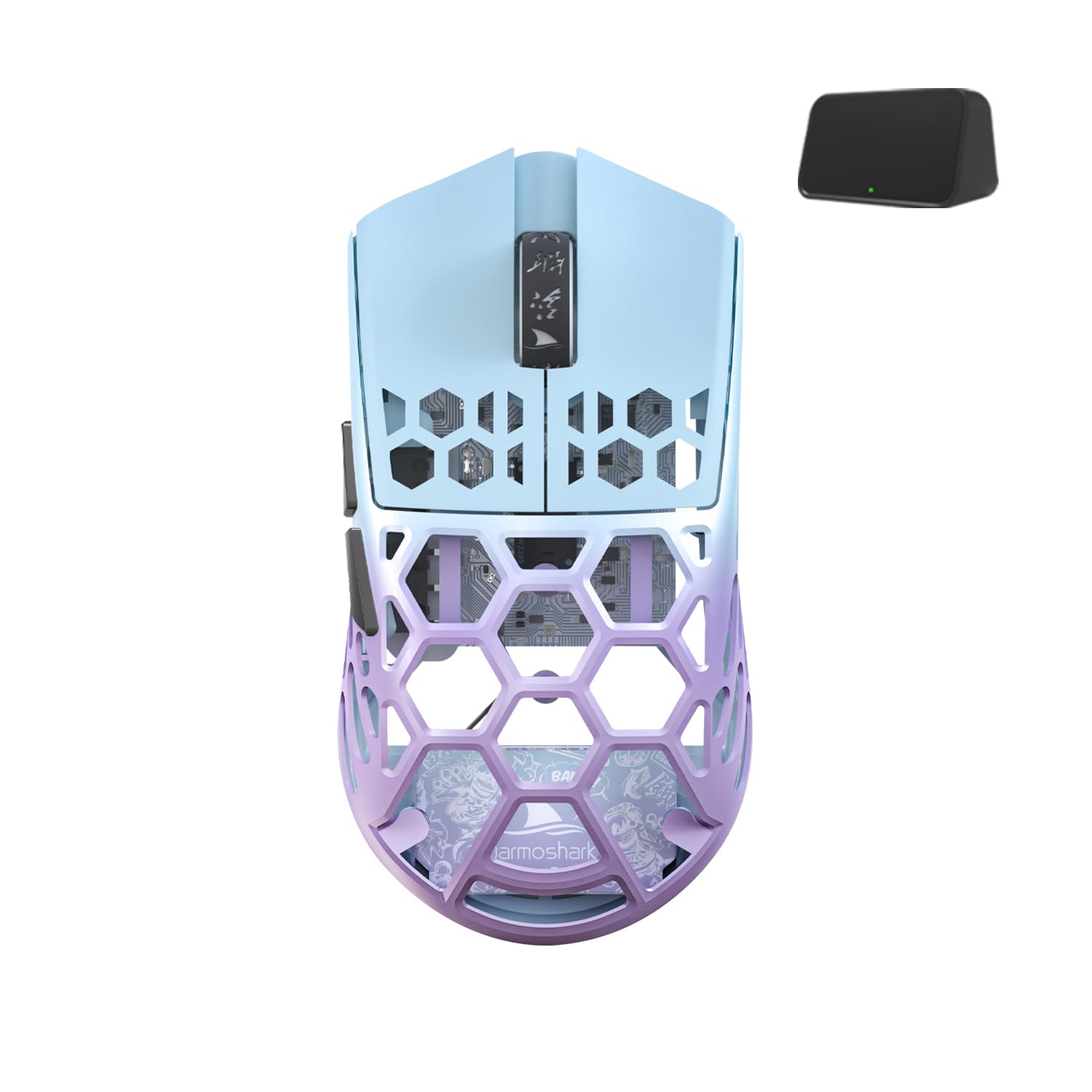 Photo 1 of Darmoshark M2 Wireless Gaming Mouse,Tri-Mode 4K/USB-C/Bluetooth Mouse Up to 26000DPI,PAW3395 Optical Sensor Lightweight 42g,5 programmable Button 500MAh Battery Life,Computer Mouse for Laptop,PC(P) 